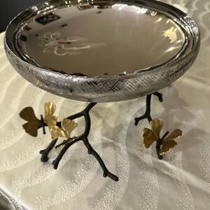 Michael Aram Silver and Gold Butterfly Bowl